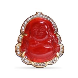 Buddha Lapel Pin - Red